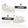 FOMIYES Rhinestone Crown White for Baroque Alloy Women Bride view 2