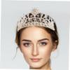FOMIYES Rhinestone Crown White for Baroque Alloy Women Bride view 3