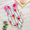 Stripe Swimsuit Toddler Bikini Baby Beach Girls Swimwear Ruffle Summer Kids Girls Swimwear Bikini (Pink, 12-18 Months) view 4