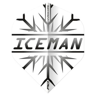 RED DRAGON Gerwyn Price Hardcore Iceman Black Extra Thick Dart Flights - 3 Sets per Pack (9 Dart Flights in Total)