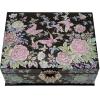 February Mountain Mother of Pearl Jewelry Box Two Layer Jewelry Organizer for Earring, Ring, Necklace, Bracelets, Watch Gifts for Her (Pink Butterfly) view 1