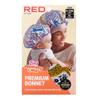 Red by Kiss 2-in-1 Mommy & Me Satin Bonnet Sleep Cap for Adult and Babies, Soft, Stretchy, and Safe, Protects Fragile Hair from Frizz & Breakage, Friction Bald Spots (Cheetah, 6-18M) view 2