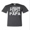 3X-Large Heather Black Mens My Favorite People Call Me Papa Grandpa Gift Idea T-Shirt view 1