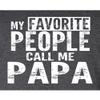 3X-Large Heather Black Mens My Favorite People Call Me Papa Grandpa Gift Idea T-Shirt view 2