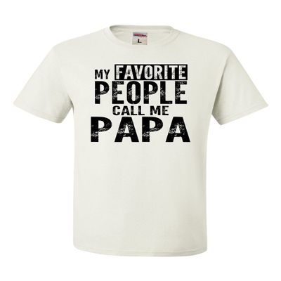 5X-Large White Mens My Favorite People Call Me Papa Grandpa Gift Idea T-Shirt