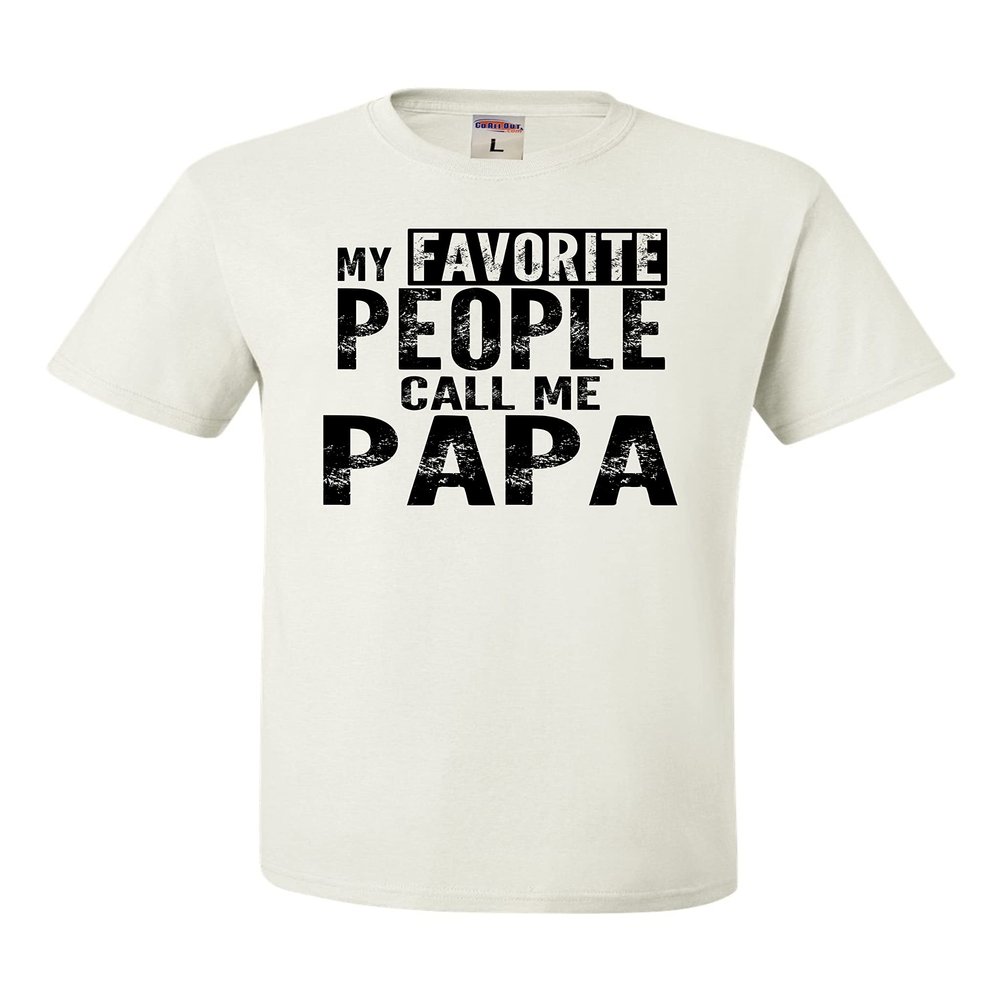 5X-Large White Mens My Favorite People Call Me Papa Grandpa Gift Idea T-Shirt
