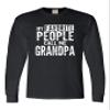 Small Black Mens My Favorite People Call Me Grandpa Gift Idea Fathers Long Sleeve T-Shirt view 1
