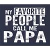 Medium Navy Blue Mens My Favorite People Call Me Papa Grandpa Gift Idea T-Shirt view 2
