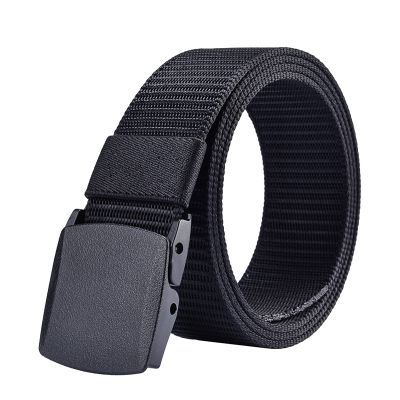 Altsuceser Daily Belts for Men with Exquisite Plastic Buckle - Adjustable Buckle Men Nylon Belt,Work Belt, Military Belt Black