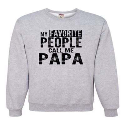 Go All Out Medium Athletic Heather Mens My Favorite People Call Me Papa Grandpa Gift Idea Sweatshirt Crewneck