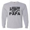 3X-Large Athletic Heather Mens My Favorite People Call Me Papa Grandpa Gift Idea Long Sleeve T-Shirt view 1