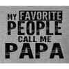 3X-Large Athletic Heather Mens My Favorite People Call Me Papa Grandpa Gift Idea Long Sleeve T-Shirt view 2
