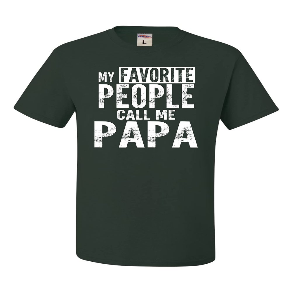3X-Large Forest Green Mens My Favorite People Call Me Papa Grandpa Gift Idea T-Shirt