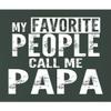 3X-Large Forest Green Mens My Favorite People Call Me Papa Grandpa Gift Idea T-Shirt view 2