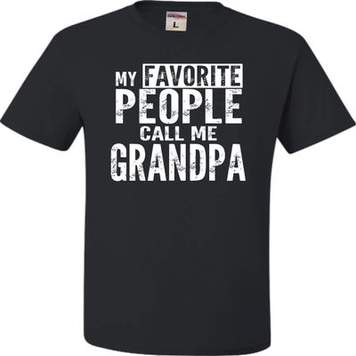 5X-Large Black Mens My Favorite People Call Me Grandpa Gift Idea Fathers T-Shirt