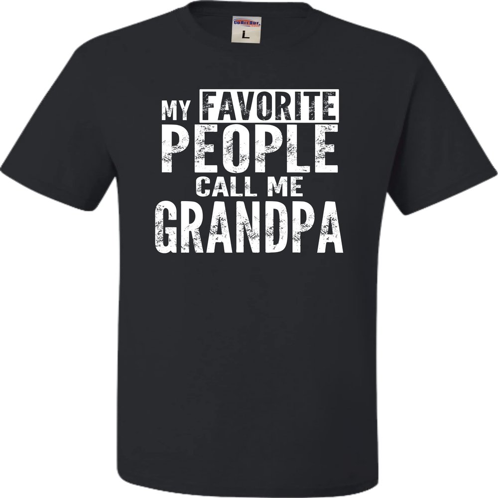 5X-Large Black Mens My Favorite People Call Me Grandpa Gift Idea Fathers T-Shirt