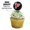 Fairfield University Secondary Logo Cupcake Picks Toppers Decoration Set of 6 view 3