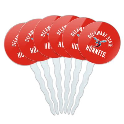 Delaware State University Hornets Logo Cupcake Picks Toppers Decoration Set of 6