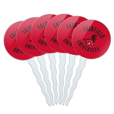 Fairfield University Stags Logo Cupcake Picks Toppers Decoration Set of 6