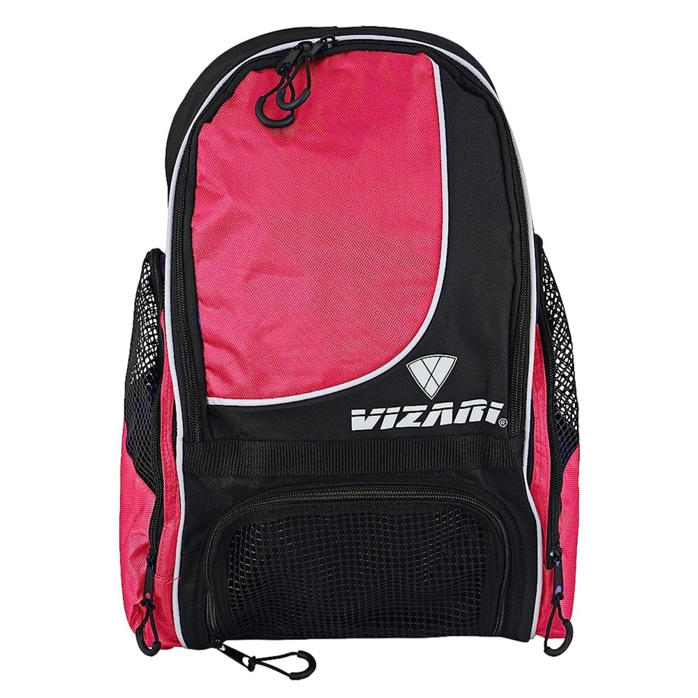 Vizari Solano Soccer Backpack With Ball Compartment and Vented Ball Pocket and Mesh Side Cargo Pockets for Adults and Teens