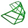 Mix Sports MX10 Pro Cat Eye Hockey Goalie Cage (Non-Certified) for Ice, Inline, Roller, Street & DEK Hockey - Green view 2