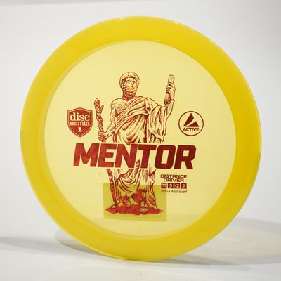 Discmania Active Premium Mentor Disc Golf Distance Driver, Pick Color/Weight [Stamp & Exact Color May Vary] Yellow 173-174 Grams