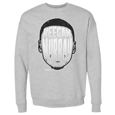 500 LEVEL Keegan Murray Sweatshirt (Crew Sweatshirt, XX-Large, Heather Gray) - Keegan Murray Sacramento Player Silhouette WHT