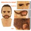 Handsome Young Man Realistic Mask Realistic Cosplay Latex Props Latex Face Cover for Cosplay Halloween Handmade Costumes, White view 3
