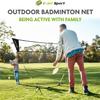 E-Jet Badminton Net Rackets Shuttlecocks Combo Set - Portable & Instant Setup (Backyard Fun, Beach Park Picnic Outdoor Games), Green, 5.1 x 7.8Ft (EOB727402021) view 2