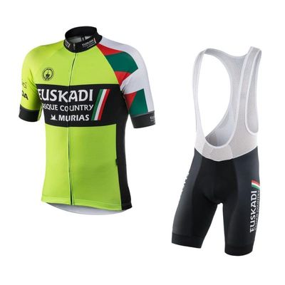 2022 Pro Team Euskadi Spain Cycling Jersey Set For Men,Breathable MTB Bike Shirt Bib Short Kits GEL Paddad (M)