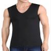 Hansber Men's Sleeveless Workout Shirt V-Neck Slim Fit Athletic Tank Top Undershirt Running Bodybuilding Muscle Shirts Black 3X-Large view 1