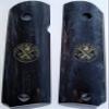 Ajax Grips - Black Pearlite - Fits 1911 Government Full-Size - Springfield Armory Coin Inlay (Black Pearlite Spring Field Amory) view 1