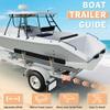 ECOTRIC 61" Adjustable Boat Trailer Bunk Board Guide-On Rails Rustroof Galvanized Steel Ski Boat Fishing Boat Sailboat Trailer 2PCS Adjustable view 2