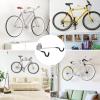 NiQinWuKin Bike Wall Mount HangersEVA Foam Padded Bicycle Hooks-Flip-Up Garage Bicycle Rack for Mountain, Road, and Kids Bikes Rack Holders 2 Pack Silver, Black view 3