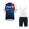 2022 Pro Team FDJ France Cycling Jersey Set For Men,Breathable MTB Bike Shirt Bib Short Kits GEL Paddad (S) view 1