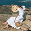JYLZWXZC White Hair Wrap for Women Long Stretch Jersey Head Scarf Summer Breathable Lightweight Turban Solid Color view 4