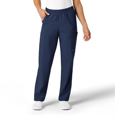 WonderWink Unisex Adult Multi-Cargo Medical Scrubs Pants, Navy, X-Small Tall US