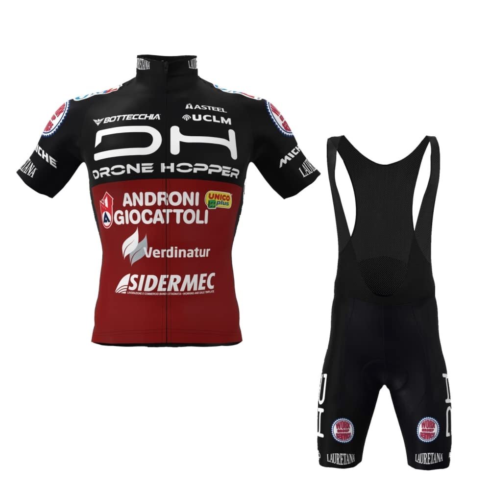 2022 Pro Team Androni Cycling Jersey Set For Men,Breathable MTB Bike Shirt Bib Short Kits GEL Paddad (4XL)