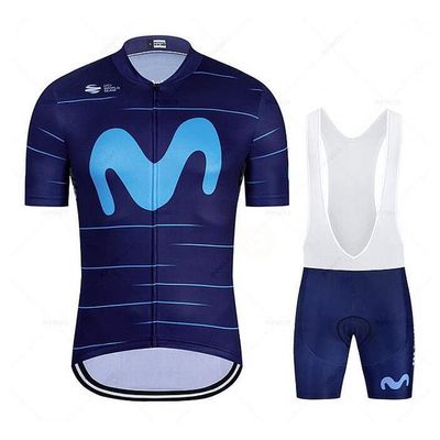 2022 Pro Team M Cycling Jersey Set For Men,Breathable MTB Bike Shirt Bib Short Kits GEL Paddad (2XL)