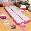 Gymnastics Mats, Air Mat Tumble Track 20FT 4 Inch Thickness Inflatable Training with Carry Bag Electric Pump For Home Use, Cheerleading, Yoga, Water Exercise (Rose) view 3