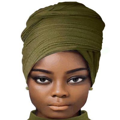 JYLZWXZC Army Green Turban Head Wraps for Black Women Hair Wraps Stretch Soft Jersey Hijab Scarf Headwraps Headband