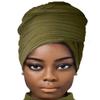 JYLZWXZC Army Green Turban Head Wraps for Black Women Hair Wraps Stretch Soft Jersey Hijab Scarf Headwraps Headband view 1