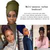 JYLZWXZC Army Green Turban Head Wraps for Black Women Hair Wraps Stretch Soft Jersey Hijab Scarf Headwraps Headband view 4
