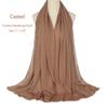 Solid Color Stretch Knit Head Wrap Extra Long African Head Scarf Breathable Turbans for Black Women (Camel) view 2