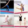 FBSPORT 8ft Balance Beam Folding Gymnastics Beam Foam Balance Floor Beam Equipment for Kids Adults, Suede Cover Anti Slip Base with Carry Bag for Home School Gym Training, Pink view 2