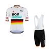 2022 Pro Team BORA Germany Champion-Ship Cycling Jersey Set For Men,Breathable MTB Bike Shirt Bib Short Kits GEL Paddad (L) view 1