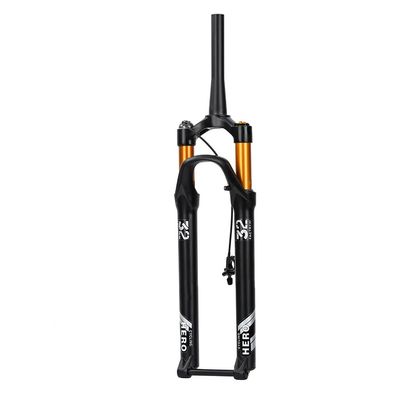 Jejy Bike Fork Suspension 27.5/29 Inch 15x110mm Axle 1-1/8" Tapered MTB Air Remote Lockout Shocks Air Fork Bicycle Accessories (Color : Tapered, Size : 27.5inch)