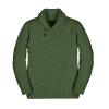 Teurkia Boys Sweaters Shawl Collar Long Sleeve Cable Knit Button Winter Pullover Tops Army Green view 1