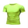 Fldy Mens Short Sleeve UPF 50+ Rash Guard Quick Dry Water Surf Swimming Shirt Athletic Gym Workout Running Shirt Fluorescent Green Small view 1