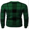 H2H Mens Casual Slim Fit Pullover Knit Sweaters Crew Neck Long Sleeve Plaid Check Patterned Green US S/Asia M (CMOSWL086) view 4